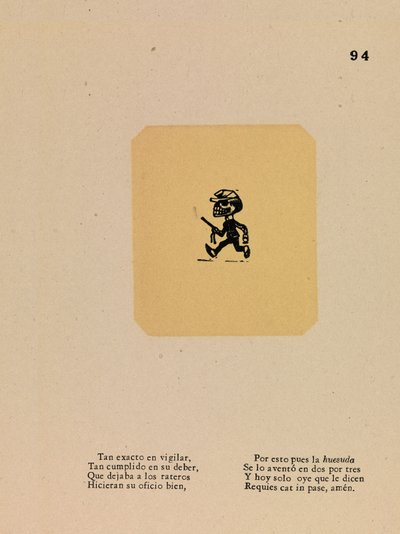 Calavera til politimanden af José Guadalupe Posada