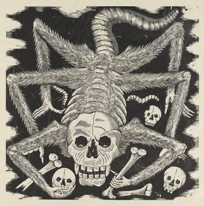 Calavera huertista, ca. 1914, trykt 1930 (foto-relief radering med gravering) af José Guadalupe Posada