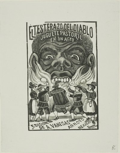 Djævelen slår med hovedet af José Guadalupe Posada