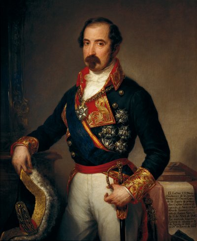 Portræt af Manuel Gutierrez de la Comcha i Irigoyen (1808-1874), markis af Duero af José Gutiérrez de la Vega
