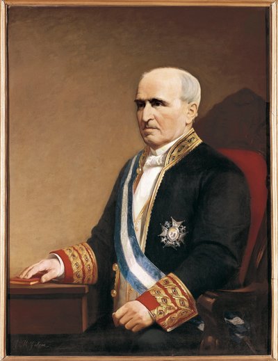 Portræt af politikeren Francisco Santa Cruz af José María Galván y Candela