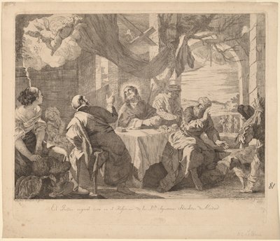 Nadveren i Emmaus af José del Castillo, after Mateo Cerezo the younger