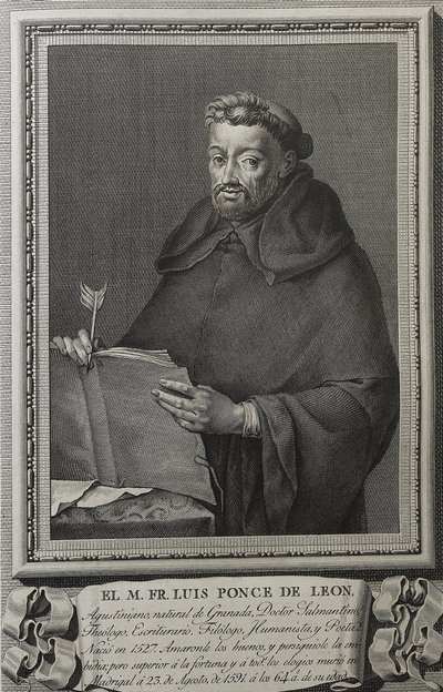 Barcelon, Juan (1739-1801). Portræt af Fray Luis de Leon. 1791. (36 x 23