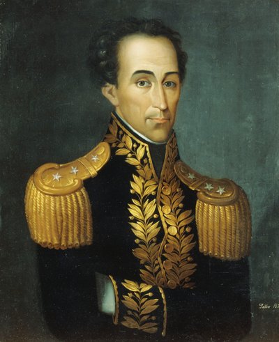 Portræt af Simon Bolivar, 1831 af Jose Anselmo Yanez