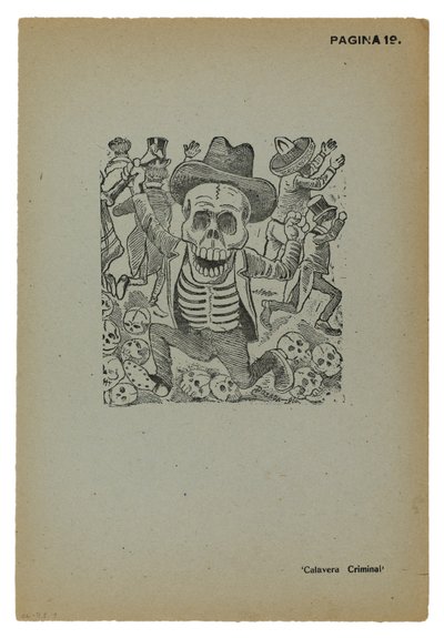 Calavera kriminel af José Guadalupe Posada