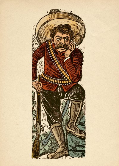 "Genovevo af O". Portræt af den revolutionære Genovevo of the O (1876-1952) under ledelse af Emiliano Zapata (1879-1919) Mexico 1910-1912 af Jose Guadalupe Posada