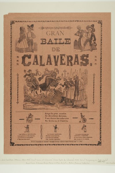 Großer Ball der Calaveras af José Guadalupe Posada