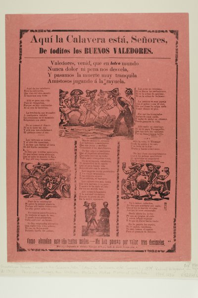 Hier sind die Calavera-Leute, alle guten Verteidiger af José Guadalupe Posada
