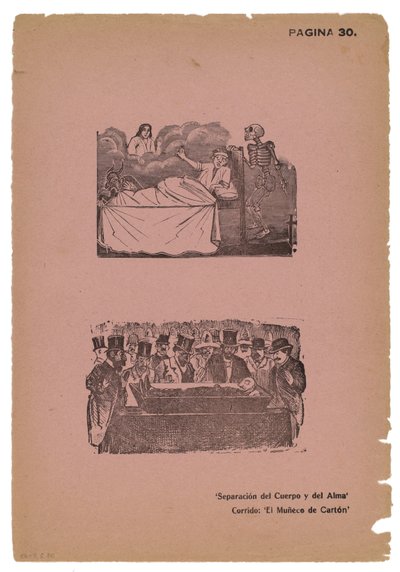 Adskillelse af krop og sjæl (gravering) af José Guadalupe Posada