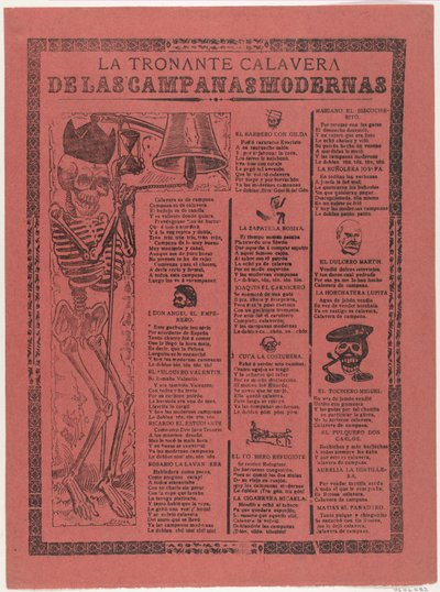 Das donnernde Skelett der modernen Glocken af José Guadalupe Posada