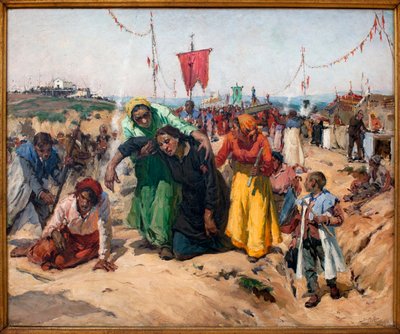 Løfterne; Maleri af Jose Malhoa (1855-1933), Olie på træ af José Malhoa