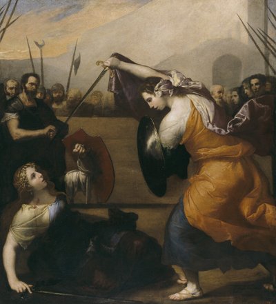Duel af kvinder af Jusepe de Ribera