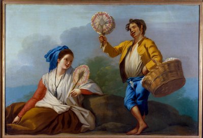 The Merchant of Eventtails Maleri af Jose del Castillo (1737-1793) Madrid-museet i Prado fra det 18. århundrede af José del Castillo