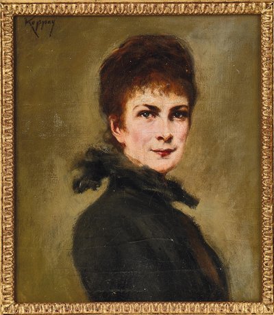 Portræt af Elisabeth af Bayern. af Josef Arpád von Koppay