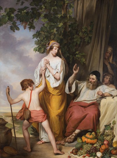 Abraham afviser Hagar og Ismael af Josef Danhauser