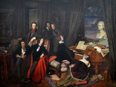 Franz Liszt Fantaserer ved klaveret, 1840 af Josef Danhauser