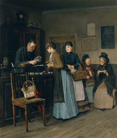 Lottery Sisters, ca. 1888 (olie på panel) af Josef Gisela