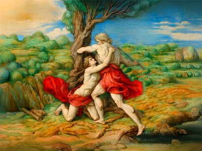 A1_Genesis_13-Kain dræber Abel af Josef Johann Michel