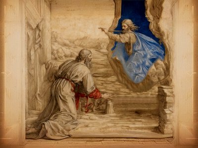 A1_Genesis_24-Abram forlader Haran af Josef Johann Michel
