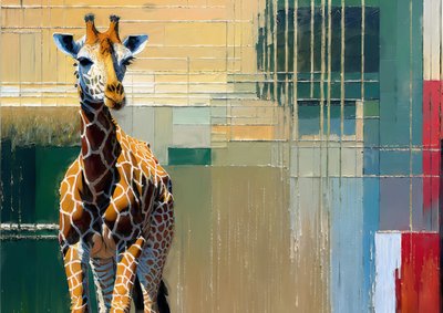 Dyr: giraffer 4 af Josef Johann Michel