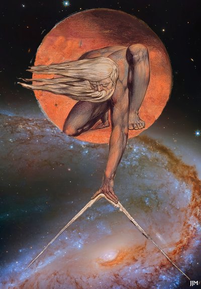 JJM-recreate: Blake-W_The Ancient of Days+JWST af Josef Johann Michel