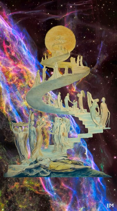 JJM-recreate: Blake-W_Jakobs Traum+JWST af Josef Johann Michel