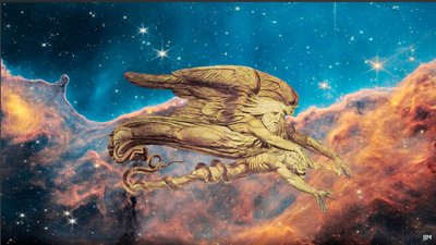 JJM-recreate: Blake-W_Und Elohim schuf Adam+JWST af Josef Johann Michel