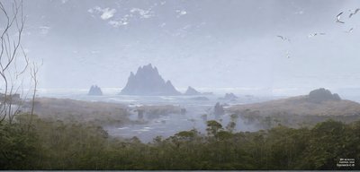 JJM luo uudelleen Friedrich-C-D: Kallioriutta meren rannalla (panoraama) af Josef Johann Michel