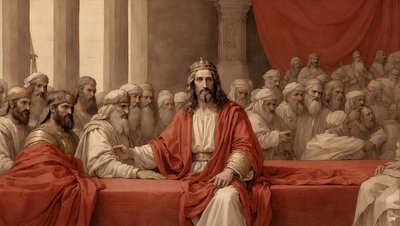 Jesus_Pilatus på dommersædet_02 af Josef Johann Michel