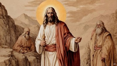 Jesus_Forklaring med Moses og Elias_02 af Josef Johann Michel