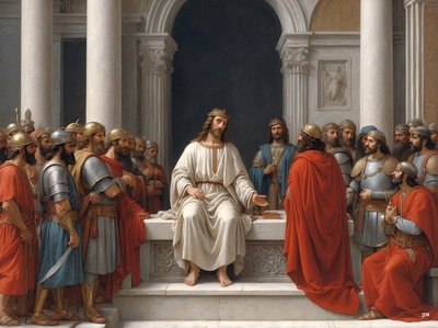Jesus_underviser i templet _02 af Josef Johann Michel
