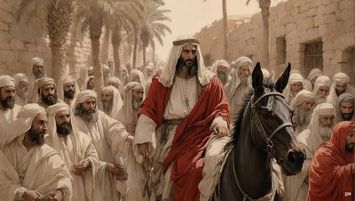 Jesus_går_ind_i_Jerusalem_02 af Josef Johann Michel