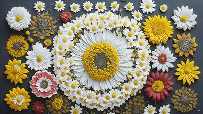 mandala: Kamille-Matricaria elementer_01 af Josef Johann Michel