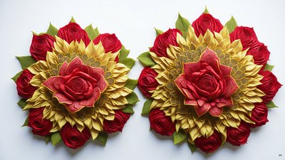 mandala: rose-flower elements_02 af Josef Johann Michel