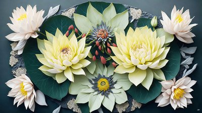 mandala: åkander elementer_02 af Josef Johann Michel