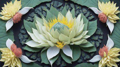 mandala: åkander elementer_04 af Josef Johann Michel