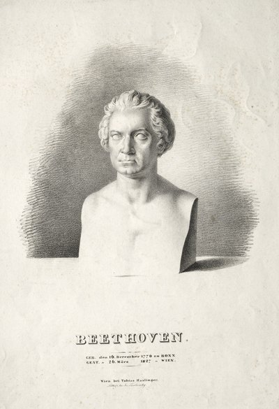 Buste af Ludwig van Beethoven af Josef Kriehuber