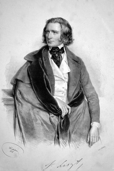 Franz Liszt 1846 af Josef Kriehuber
