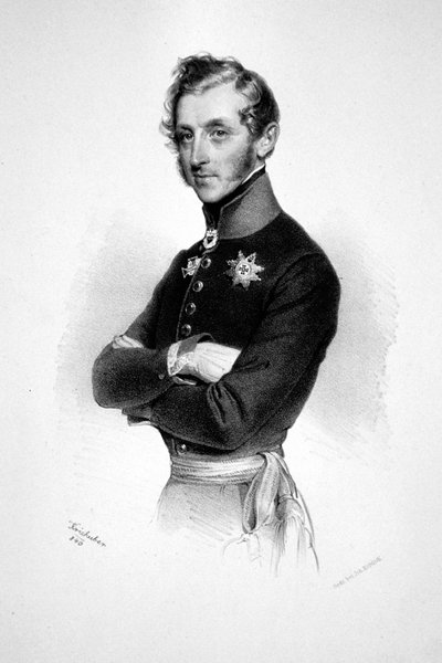 Friedrich Hannibal Thurn-Taxis Litho af Josef Kriehuber