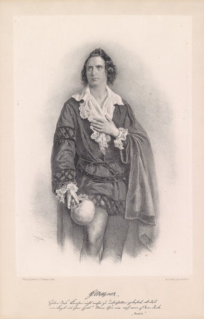 Joseph Wagner som Hamlet af Josef Kriehuber