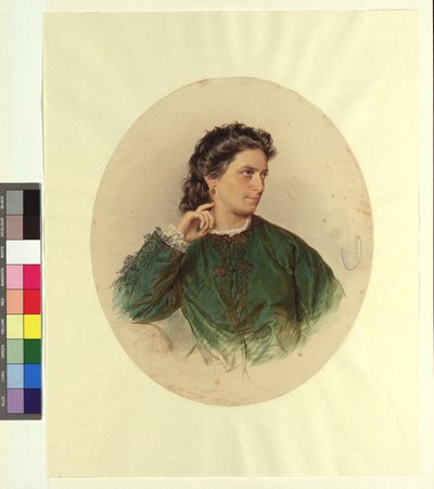 Karoline (?) Jagemann, søster til maleren Ferdinand Jagemann. af Josef Kriehuber