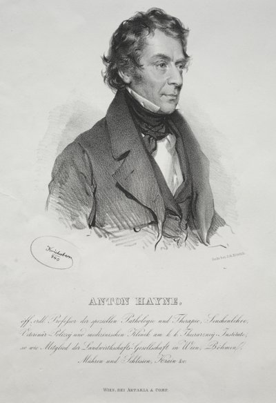 Portræt af Dr. Anton Hayne af Josef Kriehuber