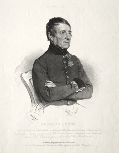 Portræt af Dr. Jospeh Hauer af Josef Kriehuber