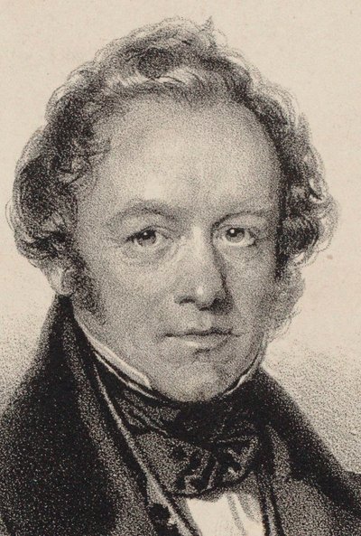 Portræt af komponisten Peter Joseph von Lindpaintner 1791-1856, ca. 1830. af Josef Kriehuber