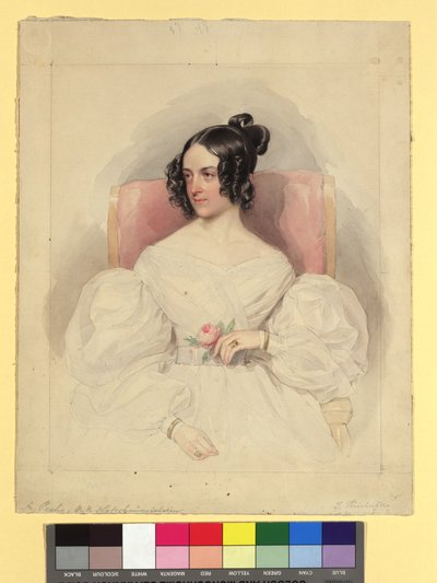 Therese Peche (1806–1882), skuespillerinde ved Burgtheater af Josef Kriehuber