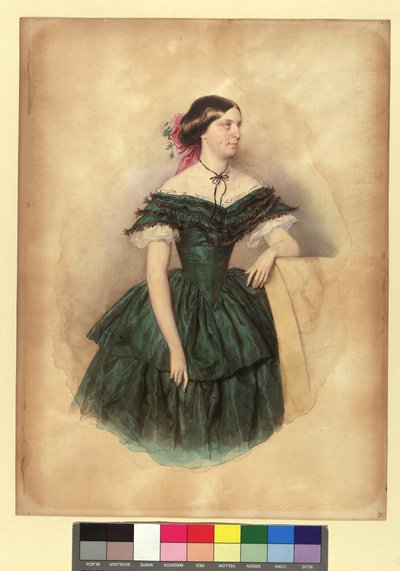 Violetta von Schmerling, født Bienerth af Josef Kriehuber