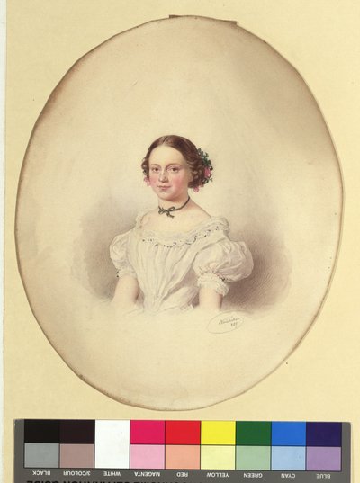 Wilhelmine Uhl, født Waisnix af Josef Kriehuber