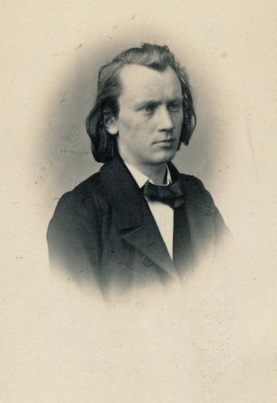 Portræt af komponisten Johannes Brahms 1833-1897, ca 1863. af Josef Löwy