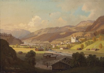 Udsigt over Maria Rain, Kärnten af Josef Mayr