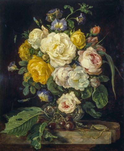 Stilleben med blomster af Josef Neugebauer
